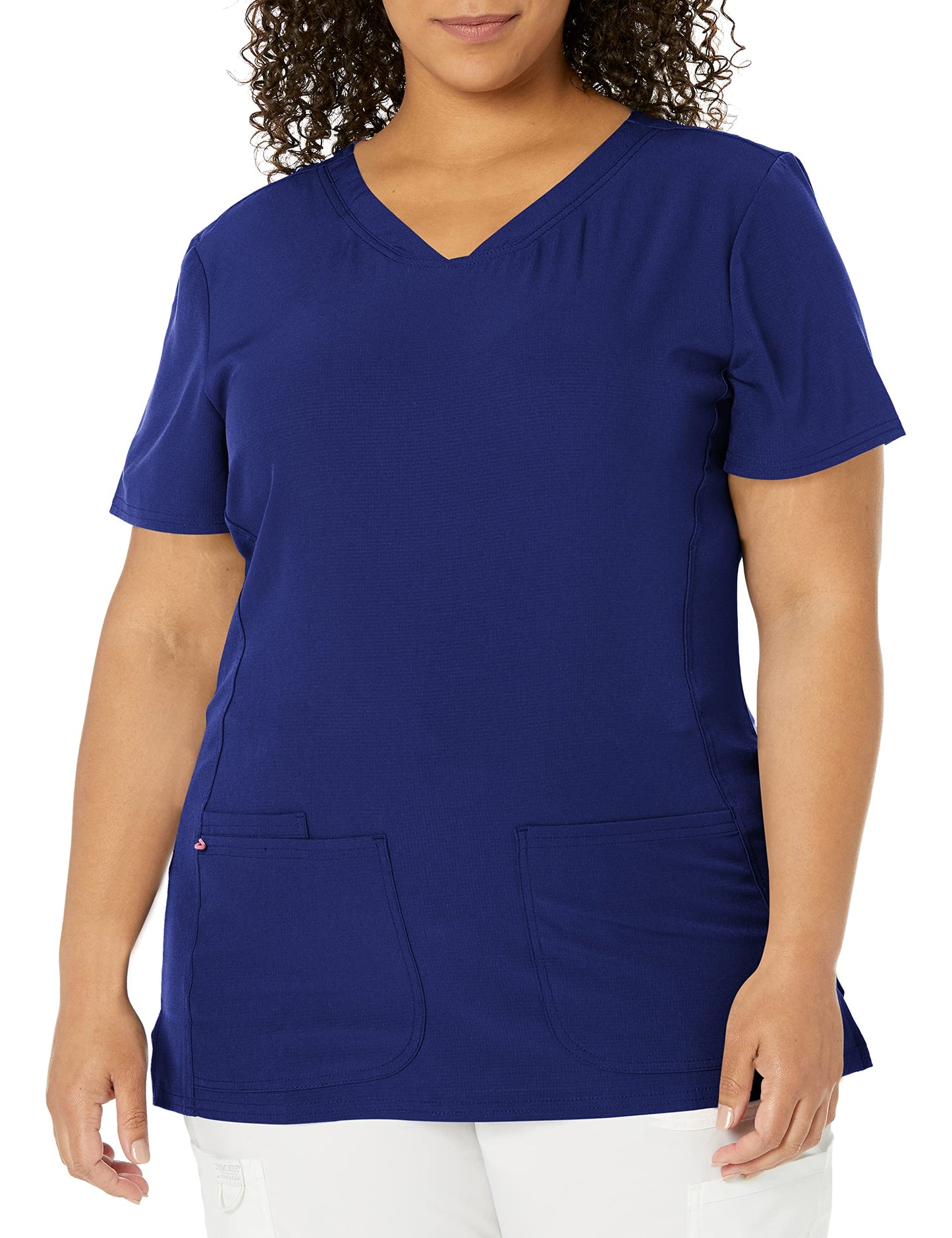 HeartSoul Women's Pitter-Pat V-Neck Scrubs Shirt, Khaki, XX-Small