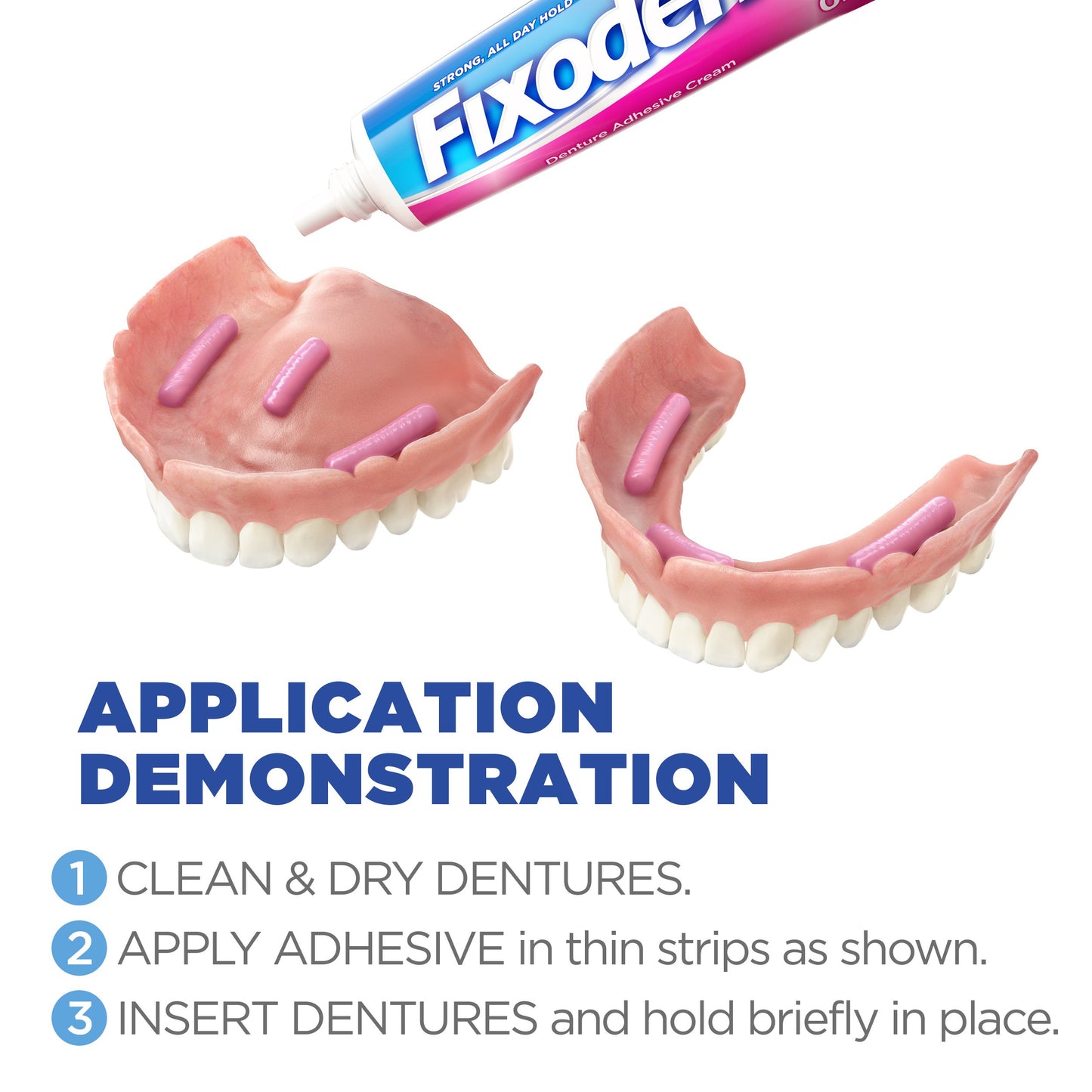 Fixodent Complete Original Denture Adhesive Cream, 2.4 oz, Pack of 2