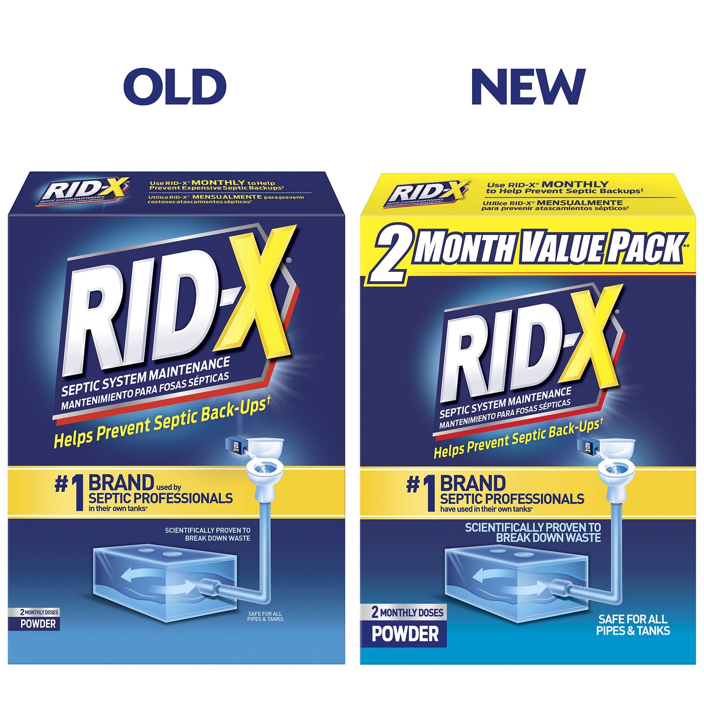 Rid-X Septic Tank System Treatment Powder, Septic Tank Treatment, 19.6 Ounce