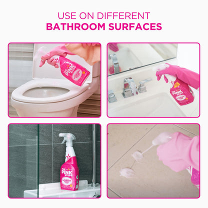 Stardrops - The Pink Stuff -Bathroom Foam Cleaner and Cream Cleaner Bundle (1 Bathroom Foam Spray, 1 Cream Cleaner)