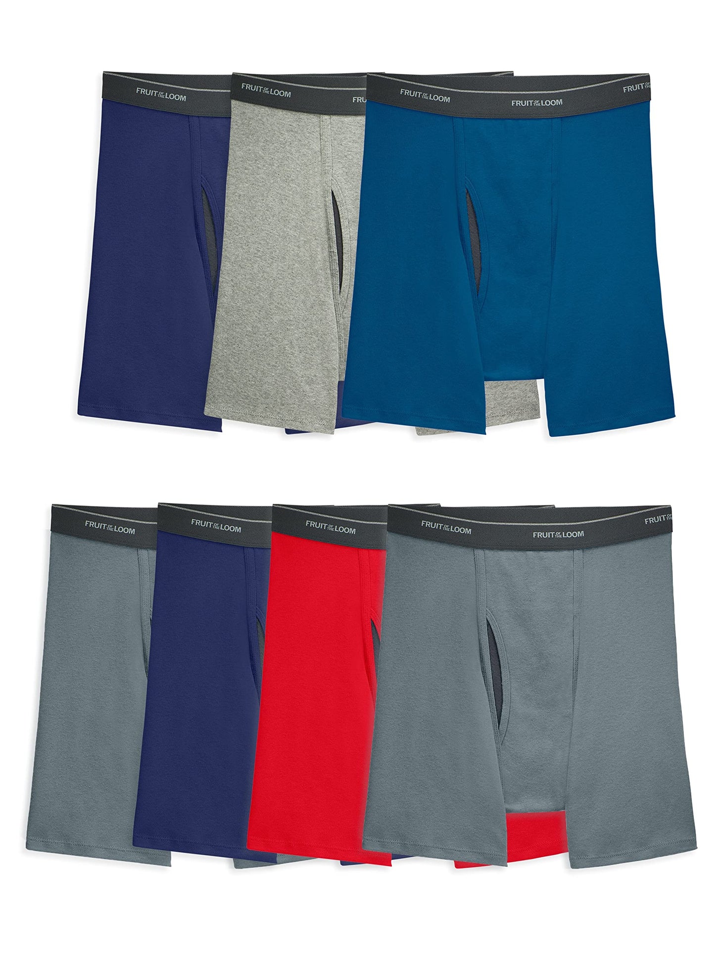 Fruit of the Loom mens Coolzone (Assorted Colors) Boxer Briefs, 6 Pack - Stripe/Solid, 3X-Large US