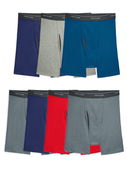 Fruit of the Loom mens Coolzone (Assorted Colors) Boxer Briefs, 6 Pack - Stripe/Solid, 3X-Large US