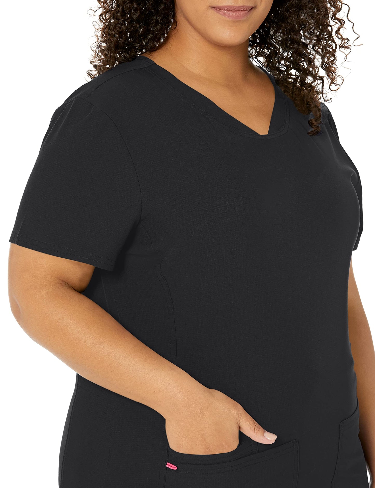 HeartSoul Women's Pitter-Pat V-Neck Scrubs Shirt, Khaki, XX-Small