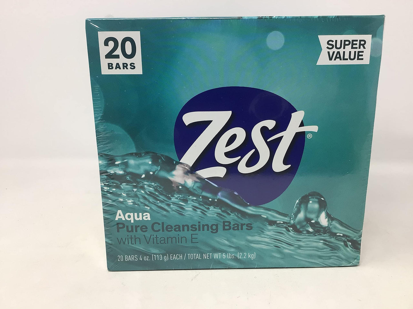 :Zest Bar Soap Aqua 4oz Bar Soaps - 20 Bar