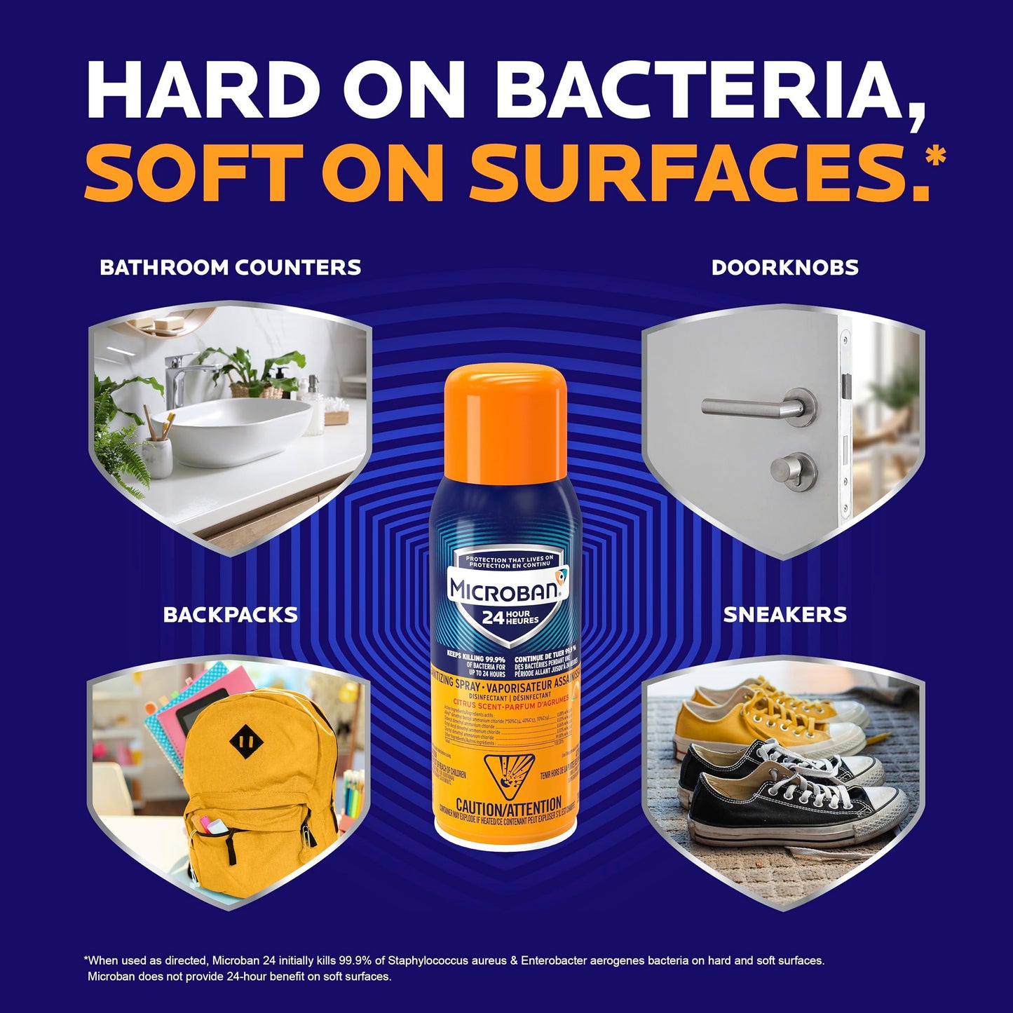 MICROBAN Sanitizing Spray 24hr Citrus Scent 12.5oz