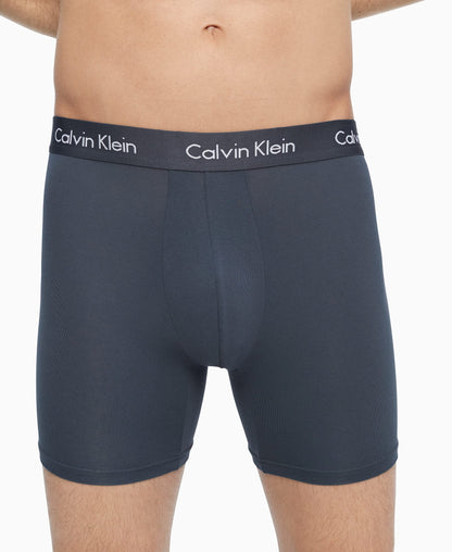 Calvin Klein Men's Underwear Body Modal Boxer Briefs 3 Pack, Black/Blue Shadow/Mink, Small
