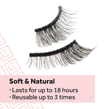 Eylure Pre-Glued Light & Wispy Eyelashes, Accents No. 003, Twin Pack