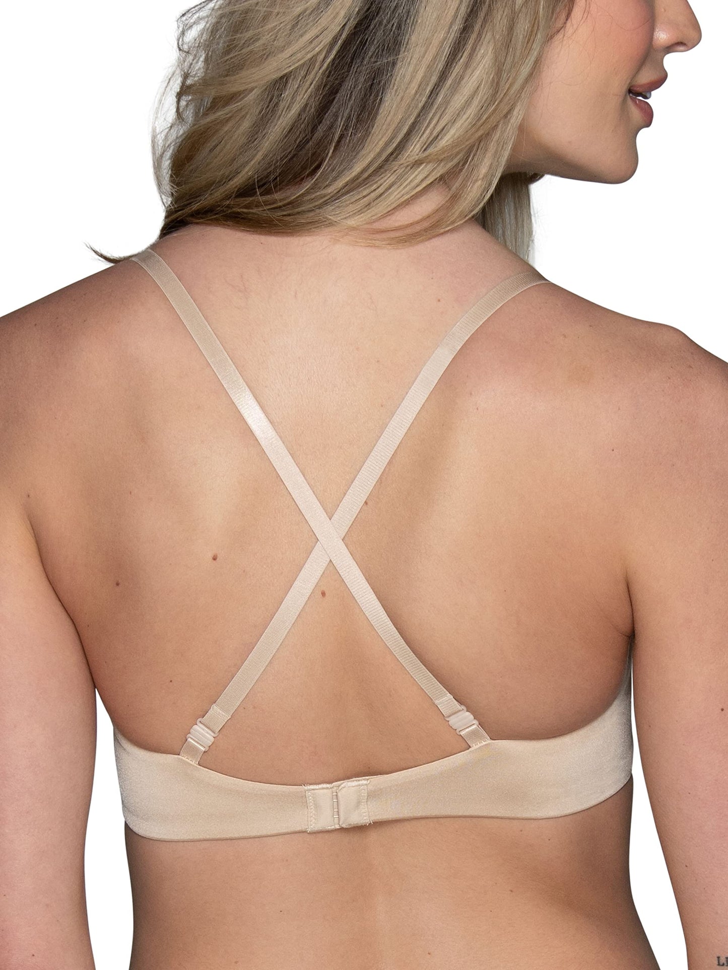 Vanity Fair Womens Ego Boost Add-a-Size (+1 Cup Size) Push Up Bra, Wirefree - Neutral, 36A US