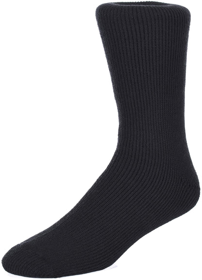 Men's Polar Extreme Moisture Wicking Insulated Thermal Socks in 4 Great Colors (Black),6-12