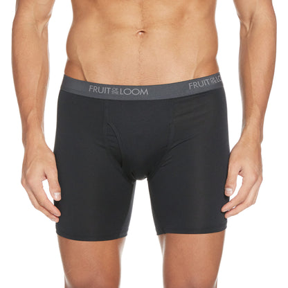Fruit of the Loom Men's Boxer Briefs , White, Small(Pack of 4)