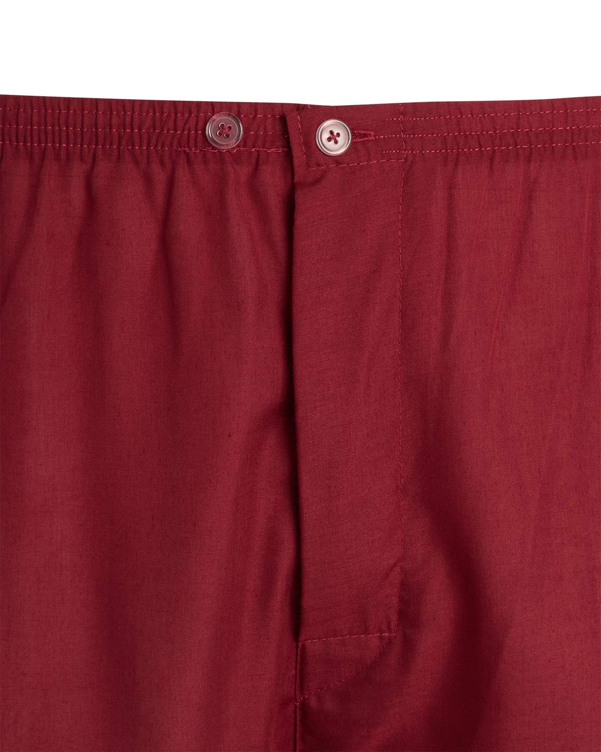 Ten West Apparel Men's 2-Piece Pajama Set with Short Sleeve Shirt and Long Pants, Size Small, Burgundy