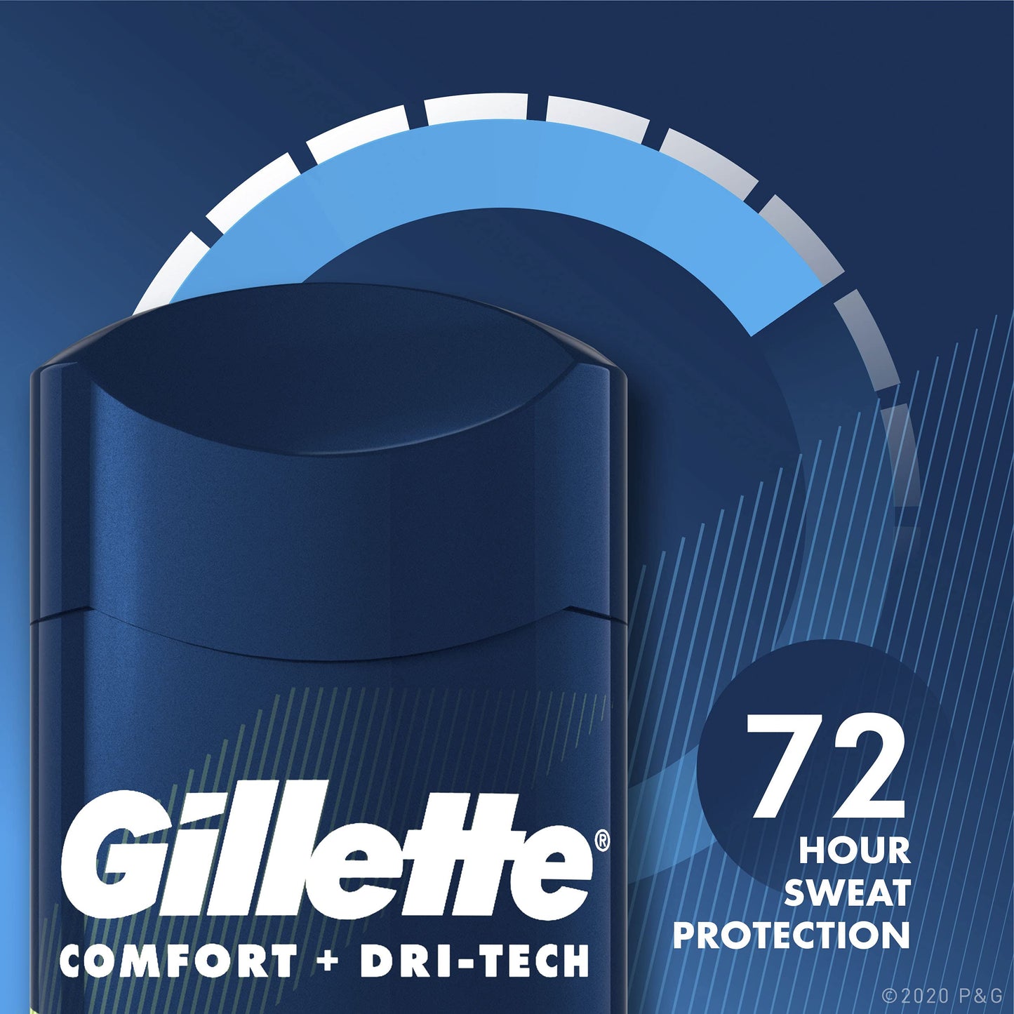 Gillette Antiperspirant Deodorant for Men, Invisible Solid, Cool Wave, 72 Hr. Sweat Protection, 3.4 oz