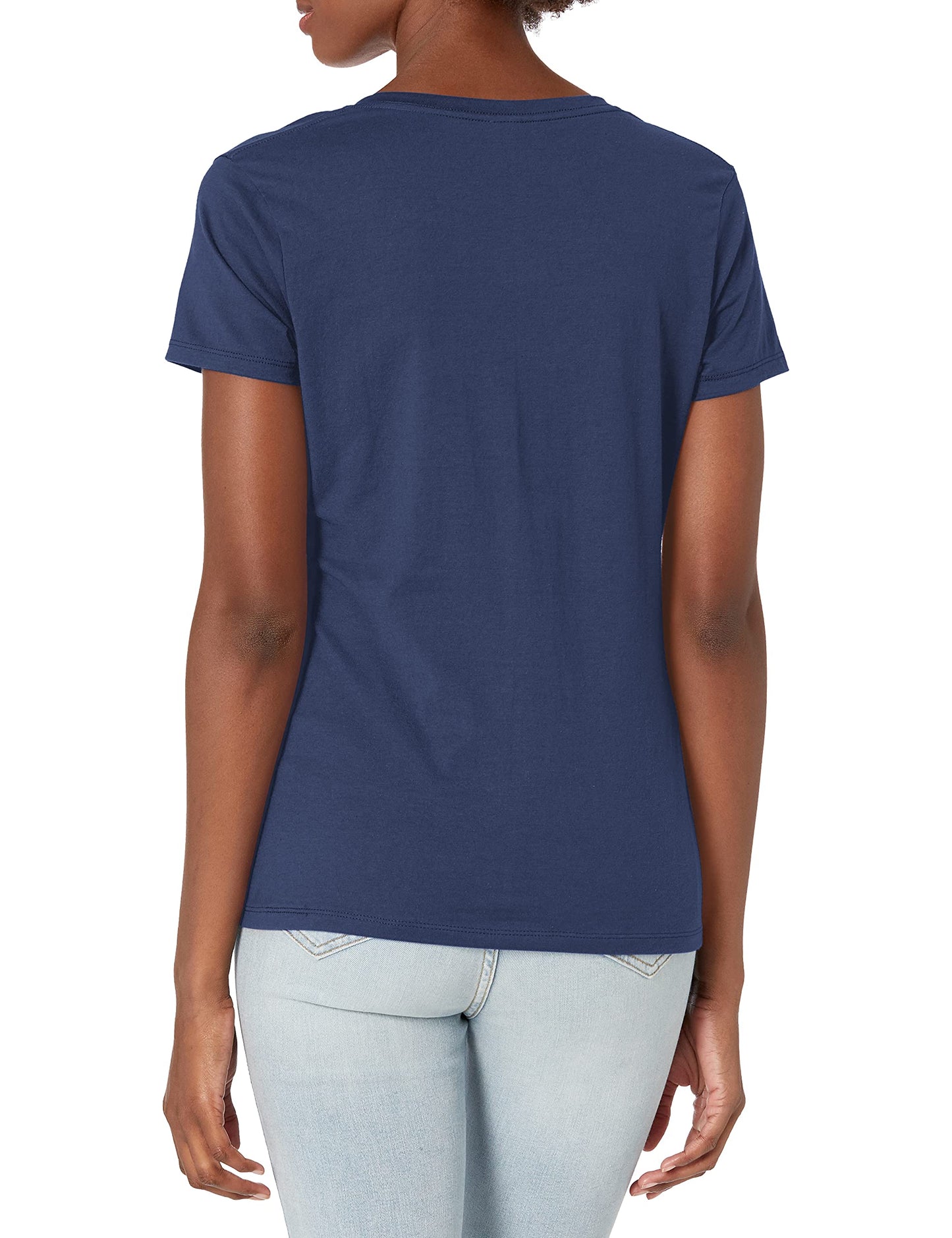 Hanes womens X-temp V-neck T-shirt novelty t shirts, Navy, X-Large US