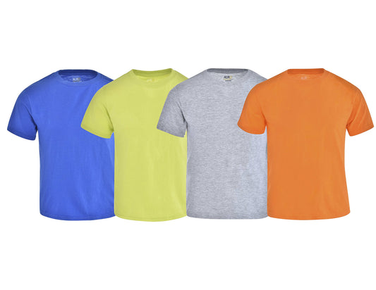 Auro Boys Color Crew Neck Tee, 4 Pack(a Gold Toe Brand)