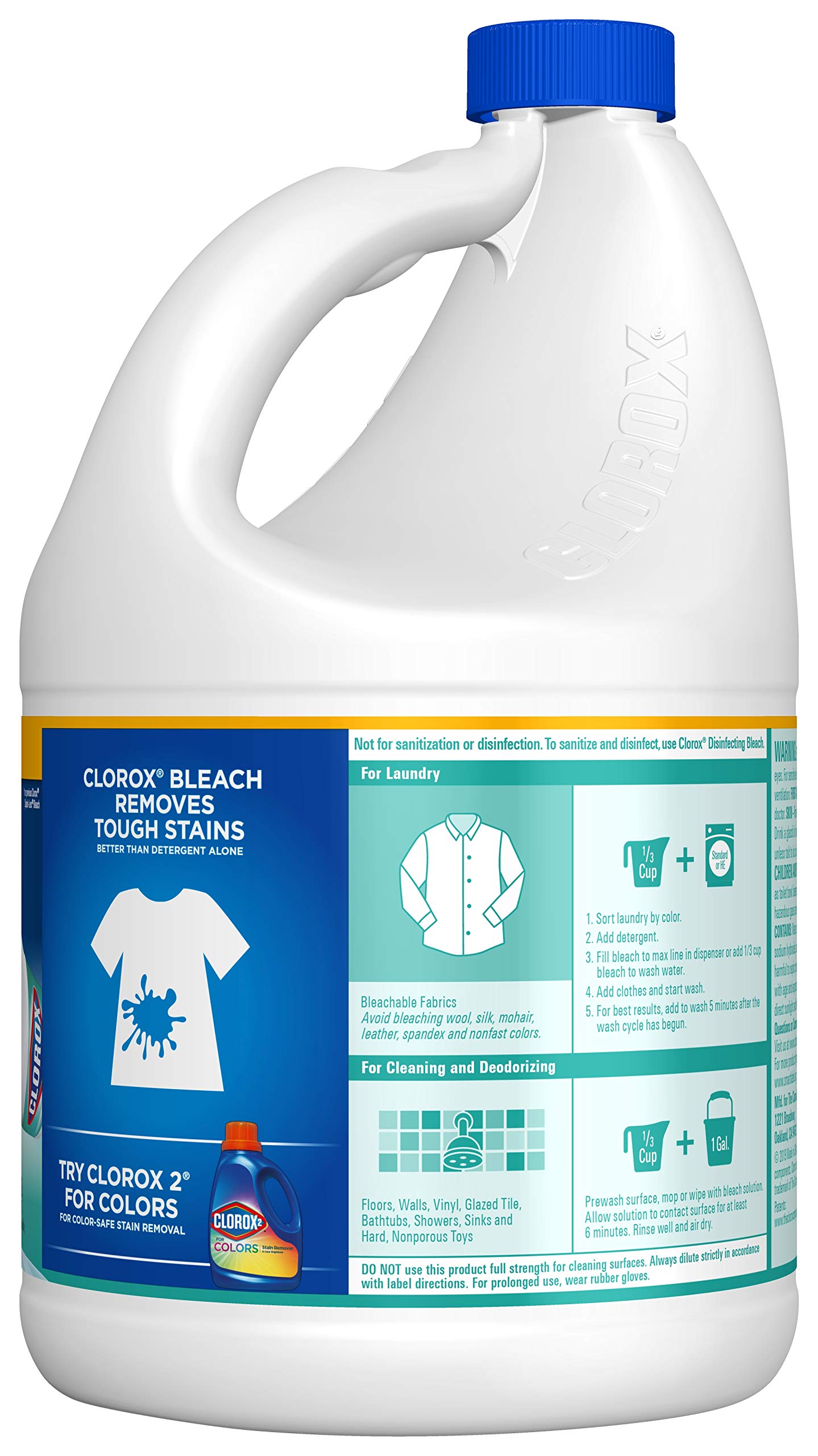 Clorox Bleach Liquid Splash-Less Clean Linen Concentrated, 117 Fl Oz