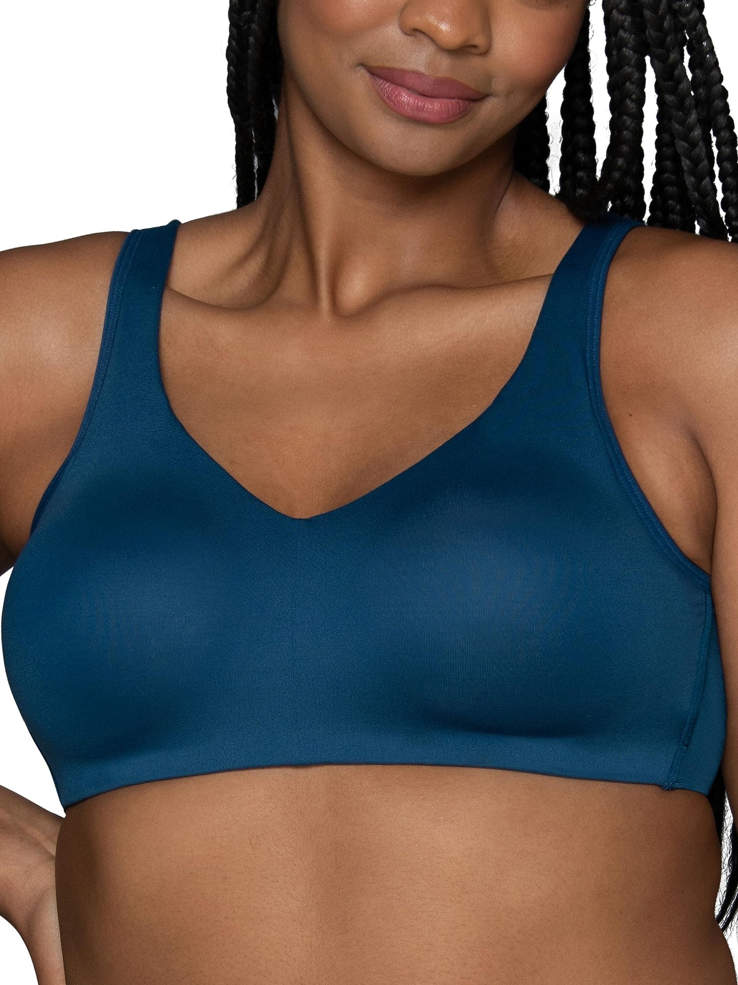 Vanity Fair Women's Wireless Bra, Soft Smoothing Fabrics, Simple Sizing Available S-3XL, Breathable Cups-Flushed Fig