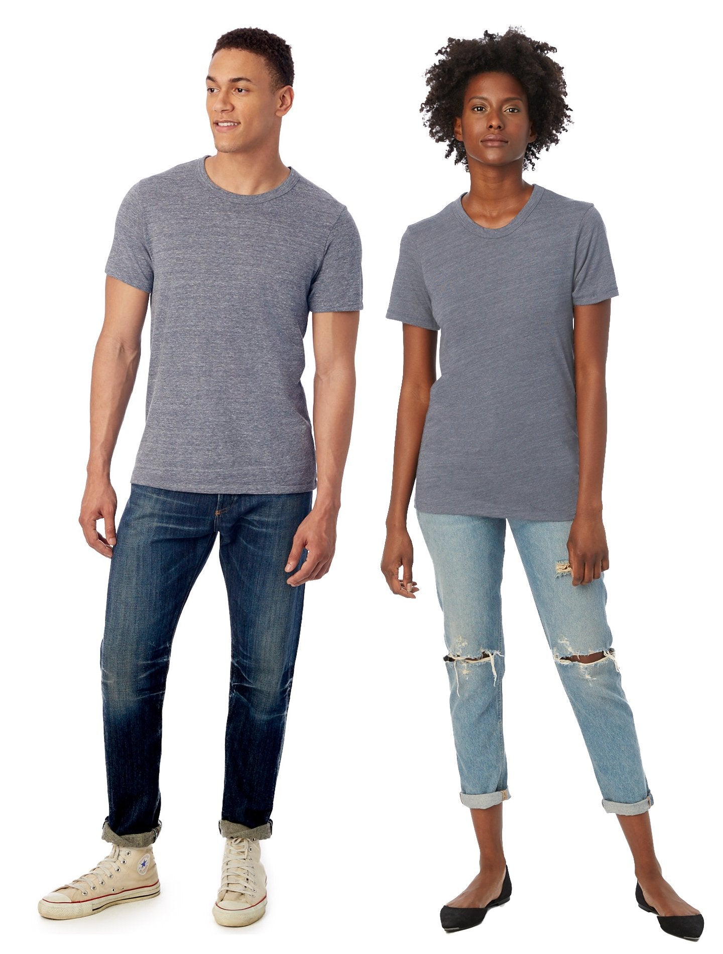 Alternative Men's Crew T-Shirt, Eco True Black, X-Large