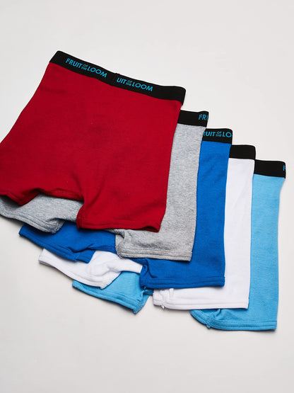 Fruit of the Loom Boys' Tag Free Cotton Boxer Briefs