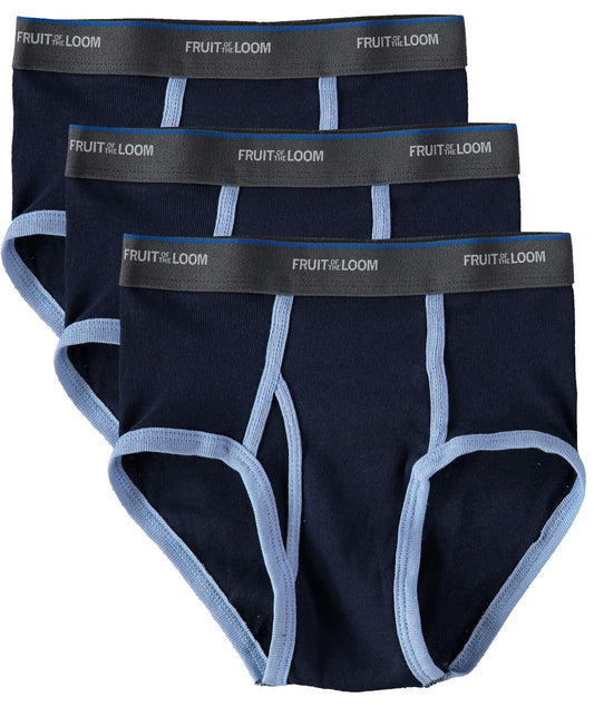 Fruit of the Loom Boys Cotton Brief (Multipack) (Assorted (Pack of 3), X-Large)