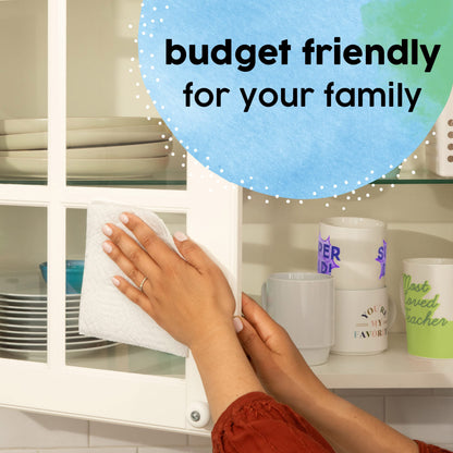 Bounty Essentials Select-A-Size Paper Towels, White, 6 Big Rolls = 8 Regular Rolls, 6 Count