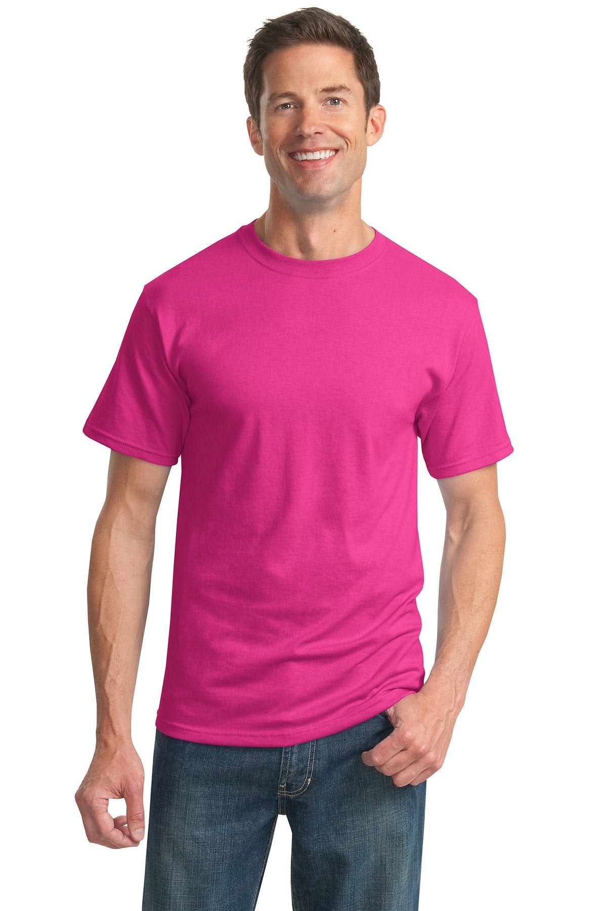 Jerzees Mens Heavy Blend Cotton/Poly T-Shirt, XL, Cyber Pink