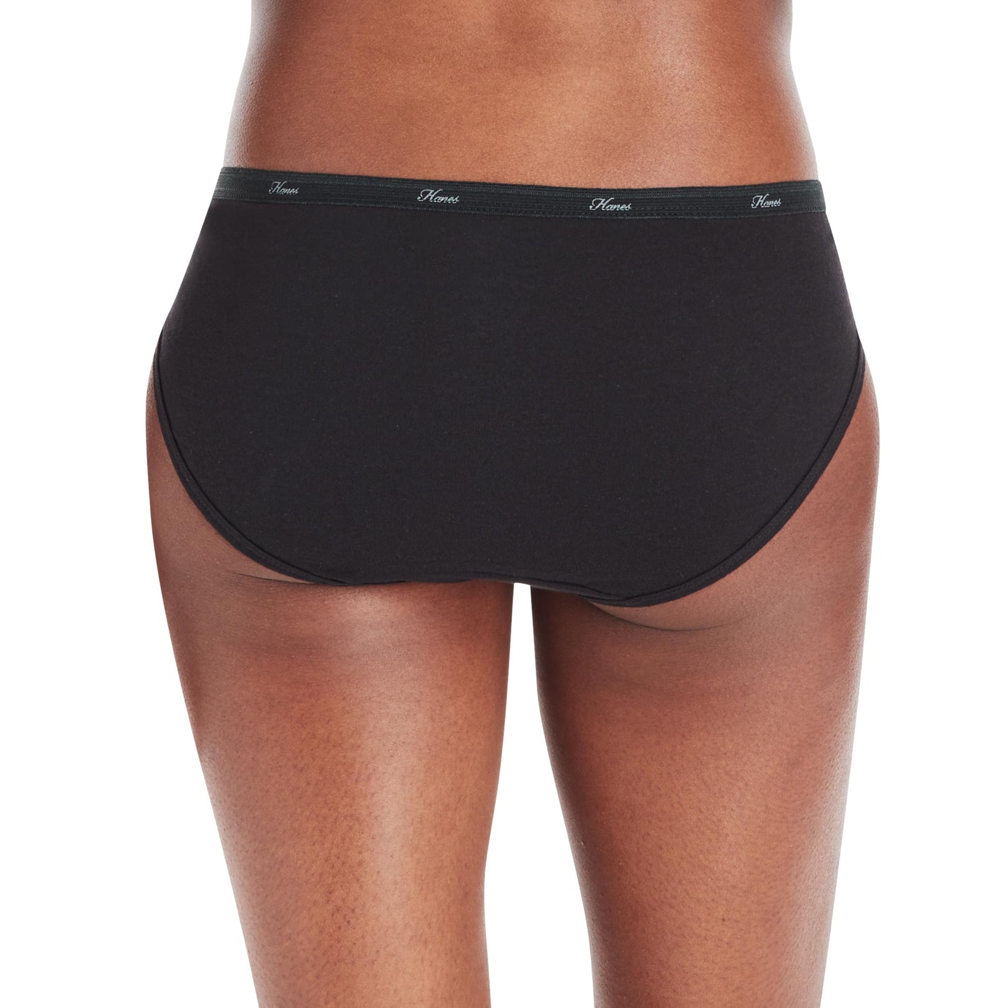 Hanes Women's Bikini Panties Pack, Moisture-Wicking Cotton Bikini Underwear for Women 6-Pack (Colors May Vary)