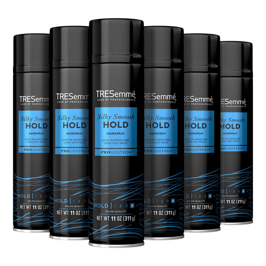 TRESemmé Silky Smooth Hold Hairspray Pack of 6 for 24-Hour Frizz Control & All-Day Humidity Resistance 11 oz
