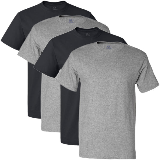 Fruit of the Loom Men's Crew Neck T-Shirt Multipack, Black/Grey (5 Pack), X-Large