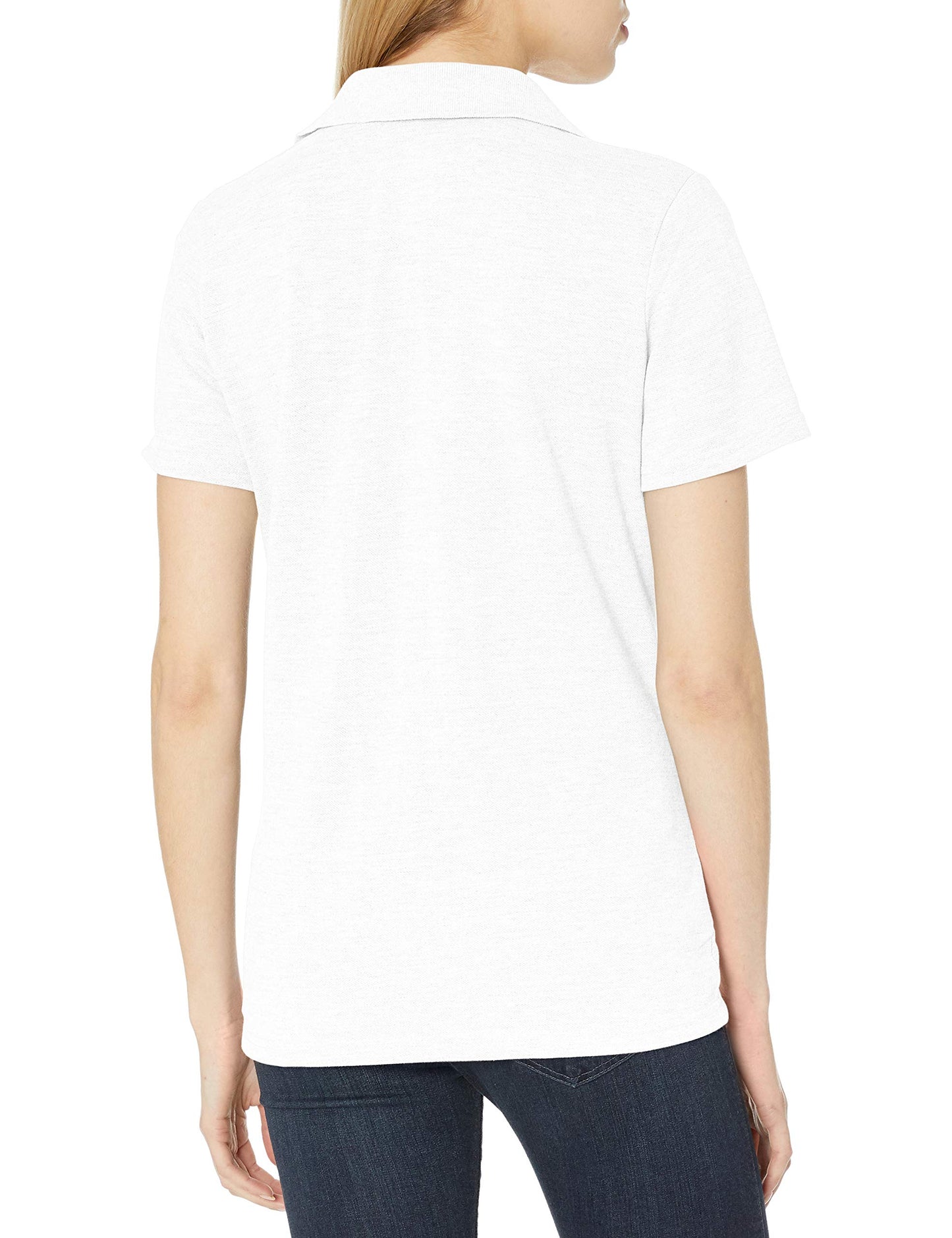Hanes Women's Pique Polo, White, 3X-Large