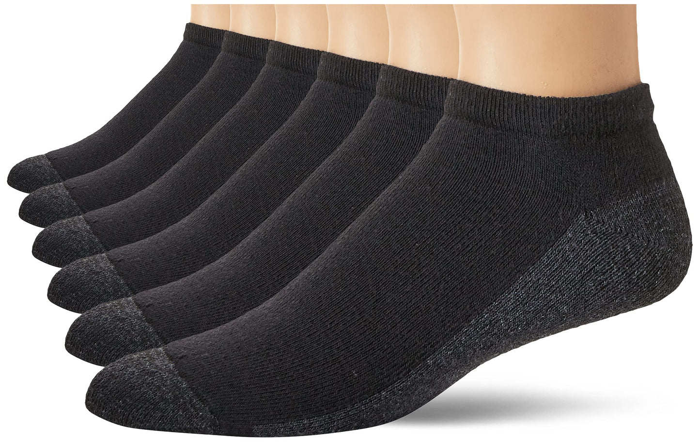Hanes mens Hanes Men's Max Cushion Low Cut 6-pair Pack, Available in Big & Tall Casual Sock, White, 12-Jun US