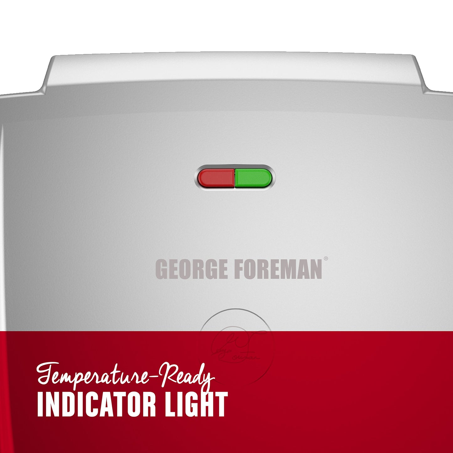 George Foreman 8-Serving Classic Plate Grill and Panini Press with Adjustable Temperature, Platinum, GR2121P