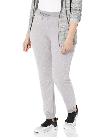 Fruit of the Loom Women's Crafted Comfort Sweatshirts, Pants, & Tri-Blend Tees, French Terry Joggers-Athletic Heather, Medium