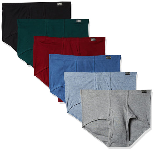 Hanes Men's Tagless FreshIQ No-Ride-Up Briefs with ComfortSoft Waistband, 6-Pack (Assorted, XX-Large)