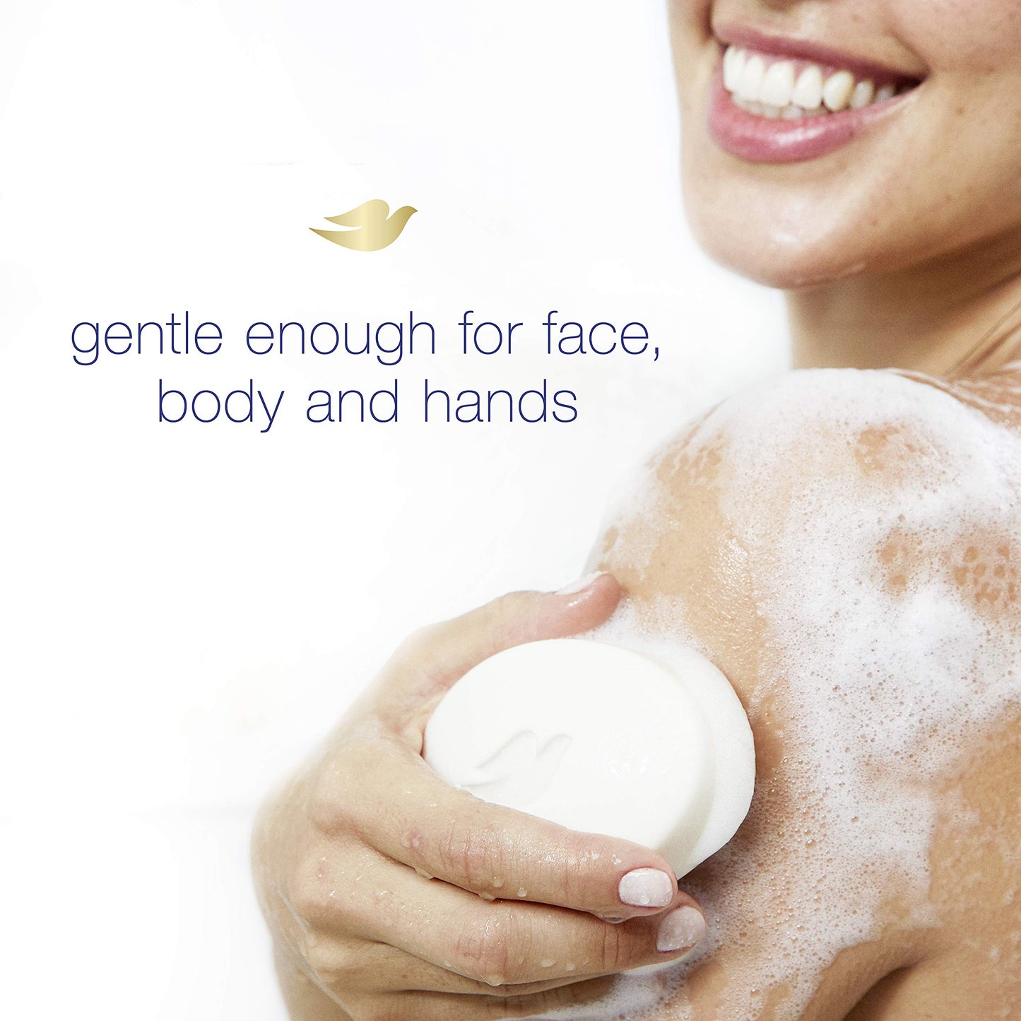 Dove Beauty Bar More Moisturizing than Bar Soap White Effectively Washes Away Bacteria, Nourishes Your Skin 3.75 oz, 10 Bars