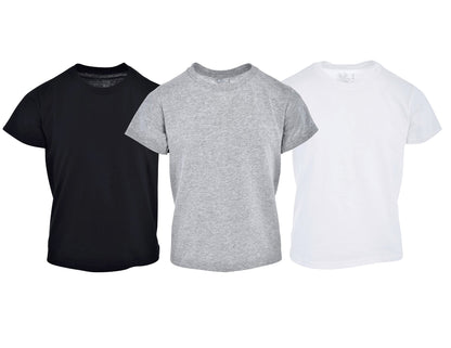 Fruit of the Loom Big Boys'3 Pack Crew Neck Tee, White, Large(Pack of 3)