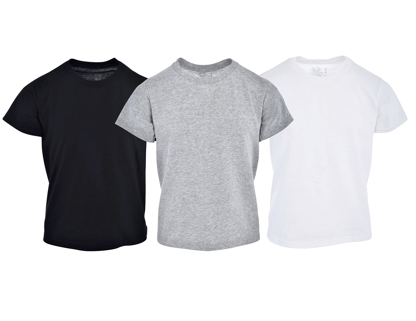Fruit of the Loom Big Boys'3 Pack Crew Neck Tee, White, Large(Pack of 3)