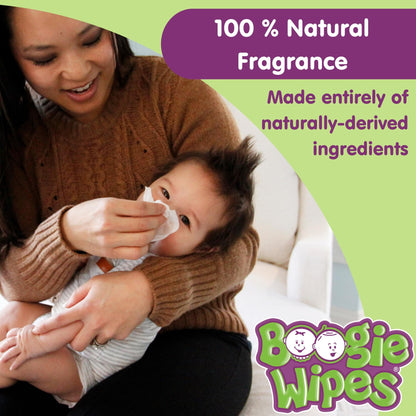 Saline Nose Wipes by Boogie, for Baby & Kids, Face, Hand & Body, FSA/HSA Eligible, Made with Vitamin E, Aloe, and Natural Saline, Fresh Scent, 30 Count (Pack of 12)