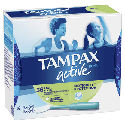 Tampax Pearl-Multipax, Super, Unscented, 36 Count