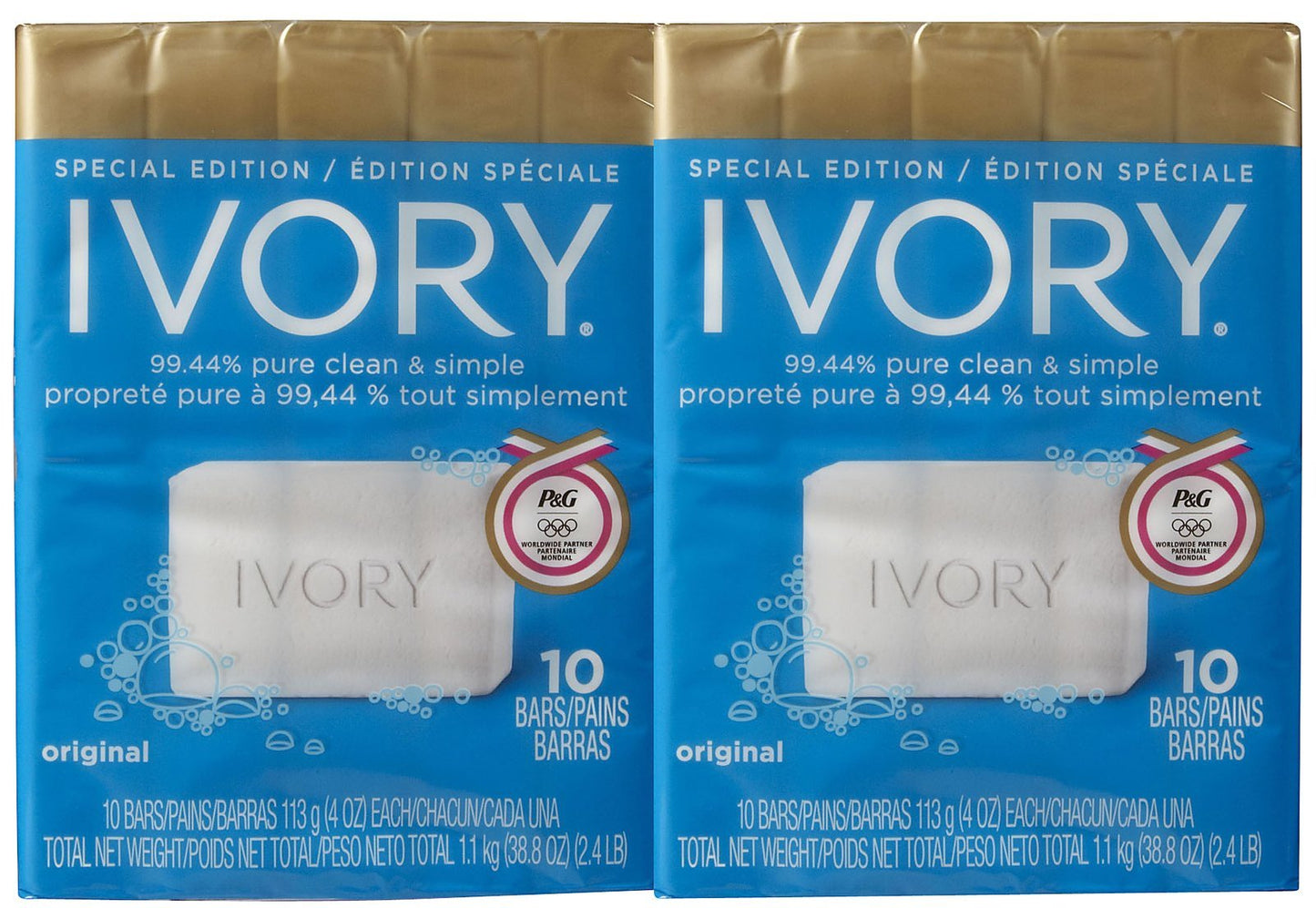 Ivory Bar Soap - Original - 4 oz - 10 ct - 2 pk