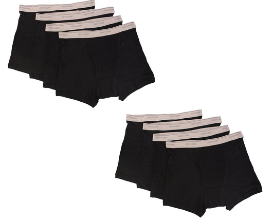 Fruit of the Loom Men Trunk Briefs(Short Leg), Black 8 Pack (MED)