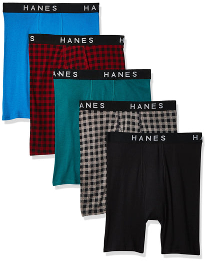 Hanes Ultimate Men's 5-Pack FreshIQ Dyed Boxer Brief 5PACK - XLarge