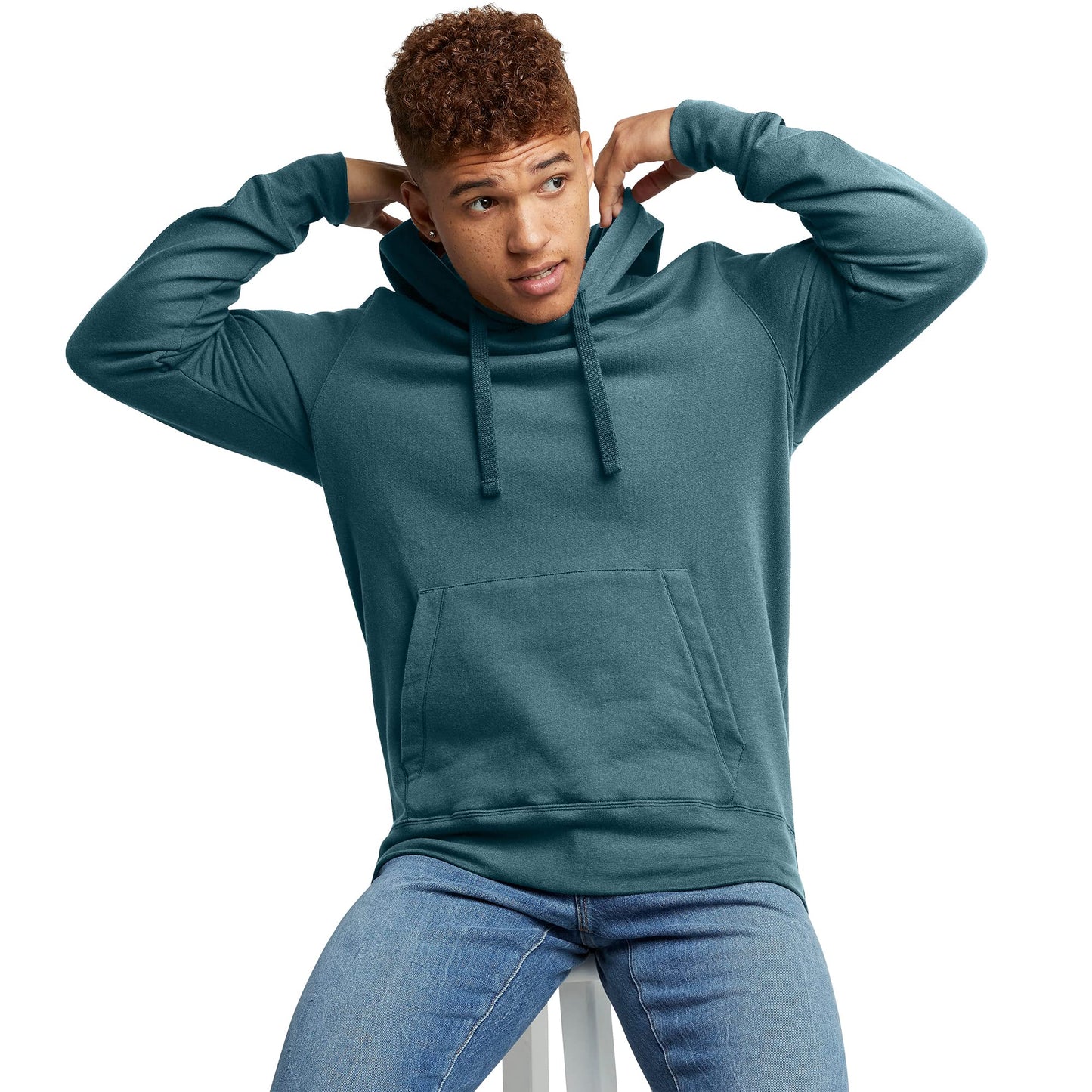 Hanes Comfortblend Originals Midweight Fleece Hoodie, Pullover Hooded Sweatshirt for Men, Cactus, Medium