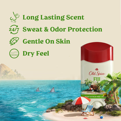 Old Spice Men's Antiperspirant & Deodorant Fiji with Palm Tree, 2.6oz (Pack of 3)