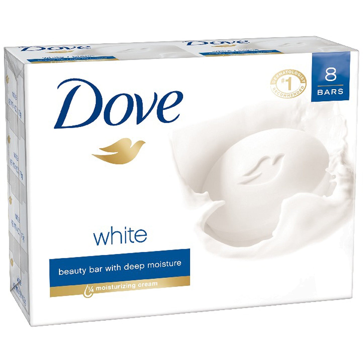 Dove Beauty Bar, White 4 oz, 8 Bar, Pack of 3