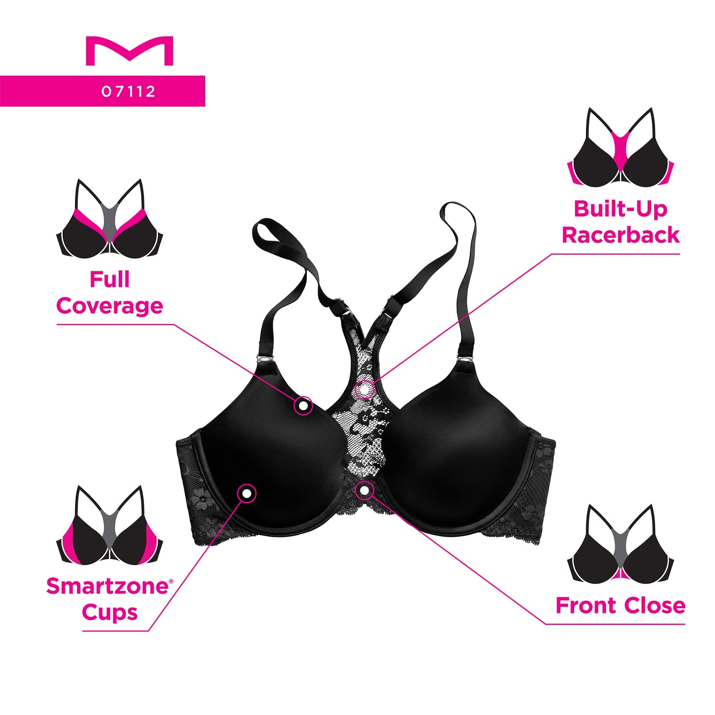 Maidenform Womens One Fab Fit T-shirt Bra, Lightly-lined Underwire Racerback For Bras, Latte Lift, 38B US