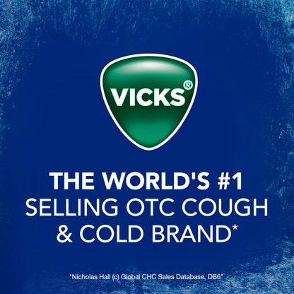 Vicks VapoCool Severe Medicated Sore Throat Drops, Max Strength Menthol, Soothes Sore Throat Pain, Winterfrost Flavor, 45ct