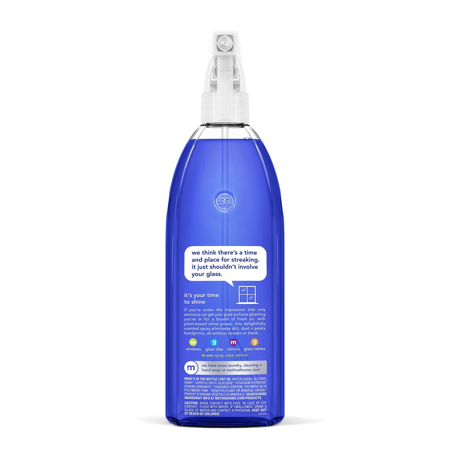 Method Glass Cleaner Spray, Mint, Ammonia Free & Plant-Based Solution, Mirror & Window Cleaner - Great for Indoor & Outdoor Glass Surfaces, 28 oz Spray Bottles (Pack of 8)
