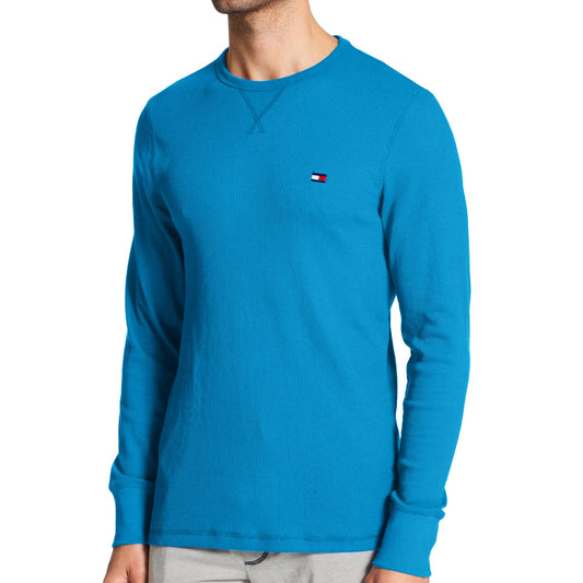 Tommy Hilfiger Men's Thermal Long Sleeve Crew Neck Shirt, Bermuda, Small