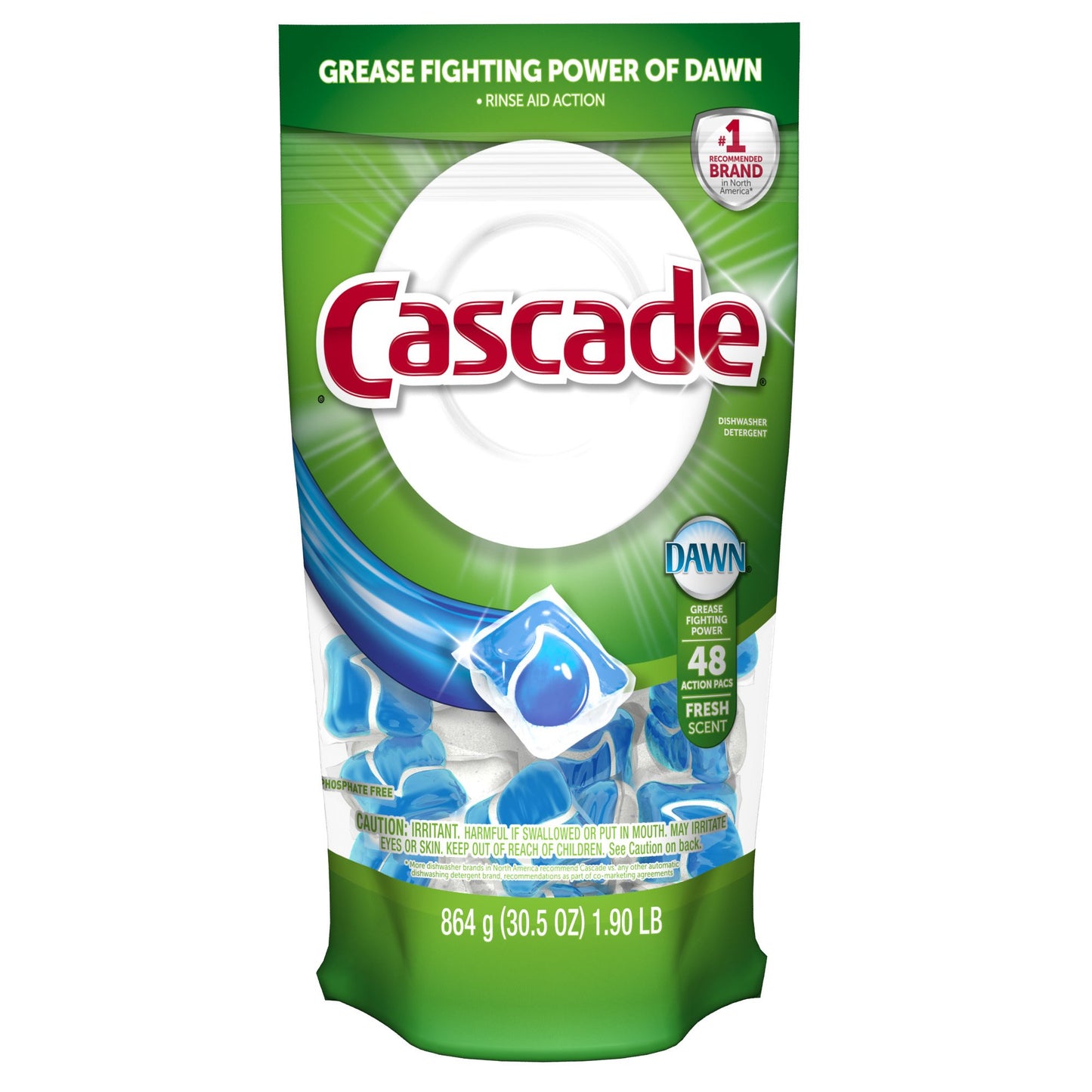 Cascade ActionPacs Fresh Scent, 48-Count
