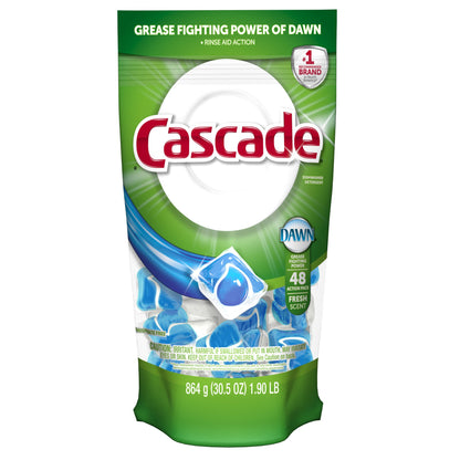 Cascade ActionPacs Fresh Scent, 48-Count